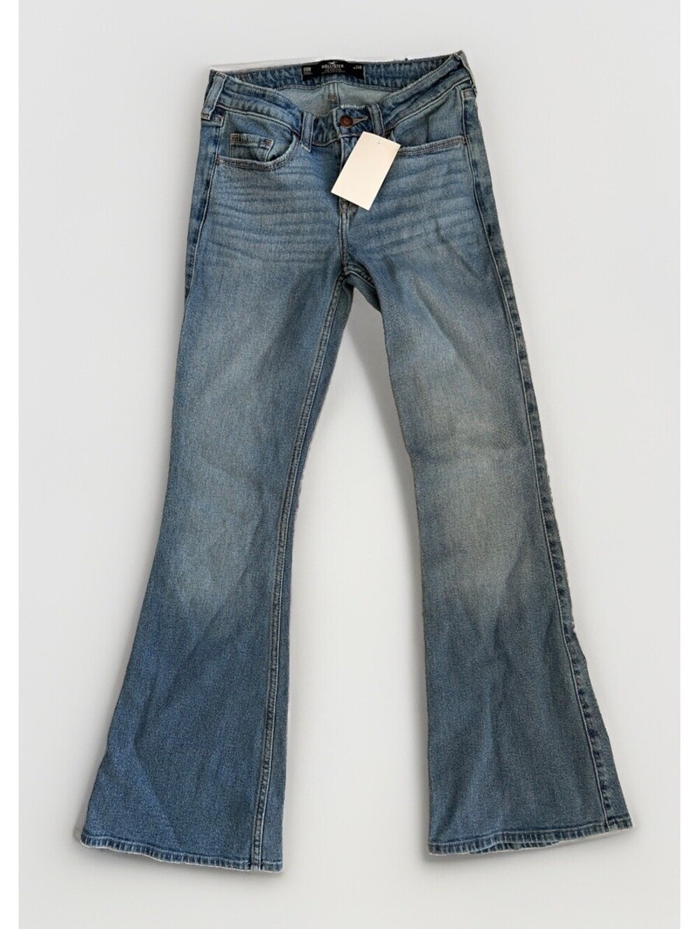 Hollister Light Wash Blue Vintage Flare Jeans Women’s W24R OOR Y2K Boho